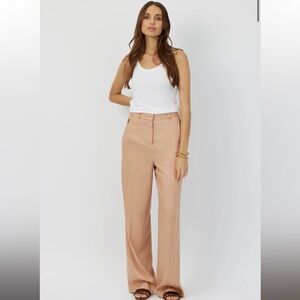 Grey Ven size 4 SESAME REGATTA WIDE LEG PANT | VERSATILE SUMMER LINEN- NWT